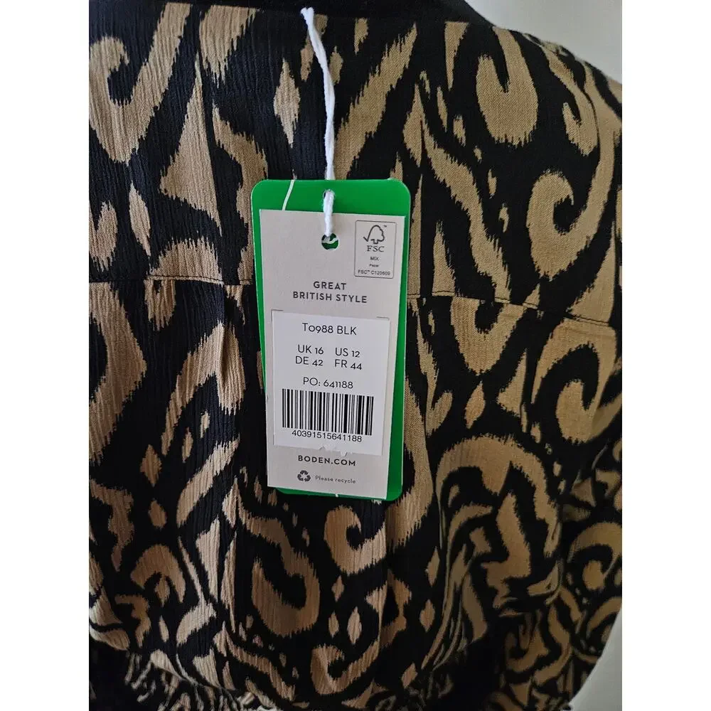 Boden Grace Crinkle Co-Ord Top - US Size 12/14 - Picture 3 of 4